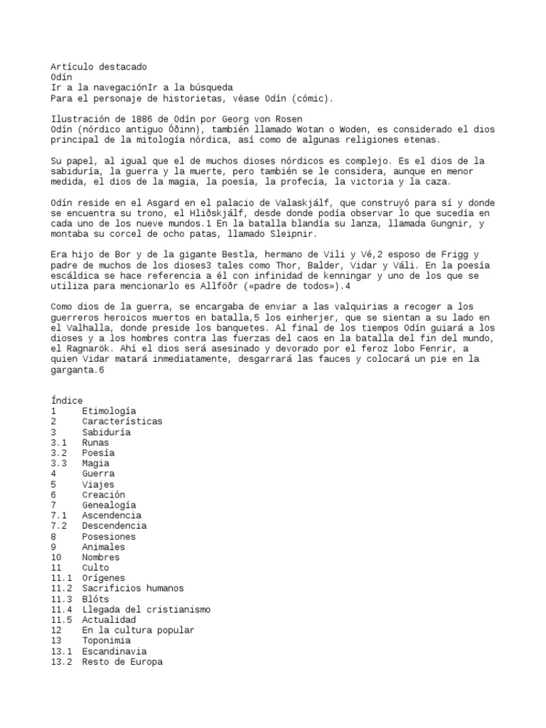 Mitos Nordicos Neil Gaiman Pdf Descargar Odín | PDF | Odin | Mitología nórdica