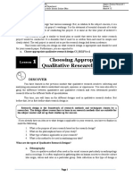 Choosing Appropriate Qualitative Research Design: Target