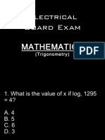 Electrical Board Exam: Mathematics