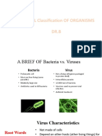 GENERAL Classification OF ORGANISMS DR.B