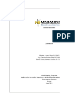 Documento de Análisis Sobre Los Estados Financieros