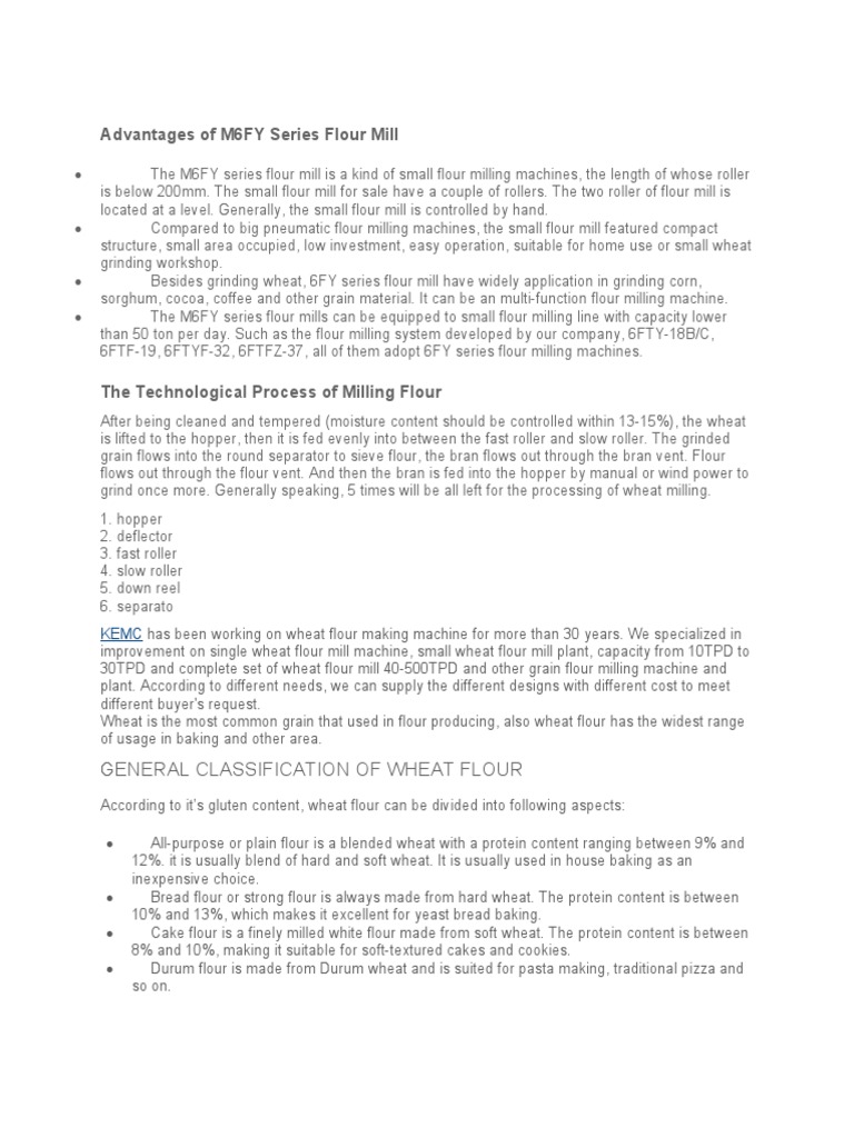Advantages of Flour Mill PDF Mill (Grinding) Nature
