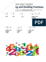 COY Exit Ticket Mult Div Fractions