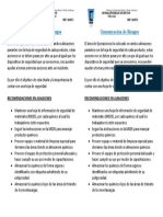 Comunicación de Riesgos Comunicación de Riesgos: Recomendaciones en Almacenes Recomendaciones en Almacenes