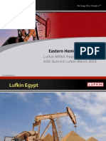 Eastern Hemisphere: Lufkin MENA Region HSE Summit Lufkin March 2013