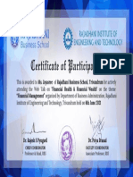 Jayasree Certificate