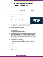 CBSE Class 11 Physics Sample Paper Set 1 Solution