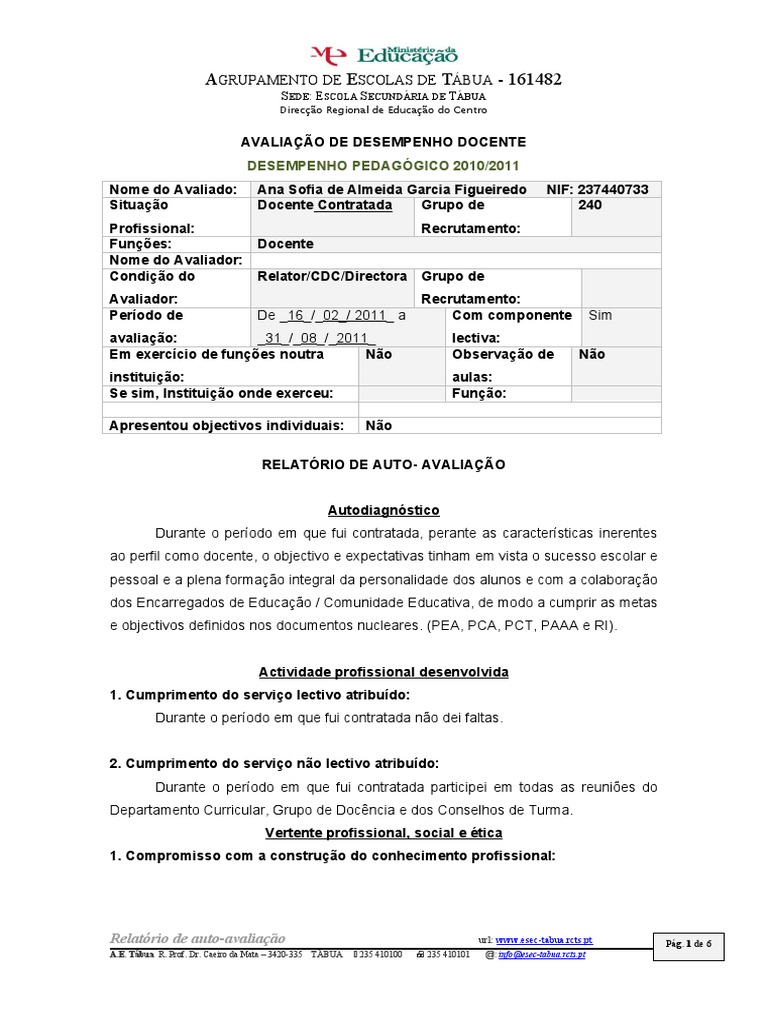 relat-rio-de-autoavalia-o-docente-2011-pdf-pedagogia-aprendizado