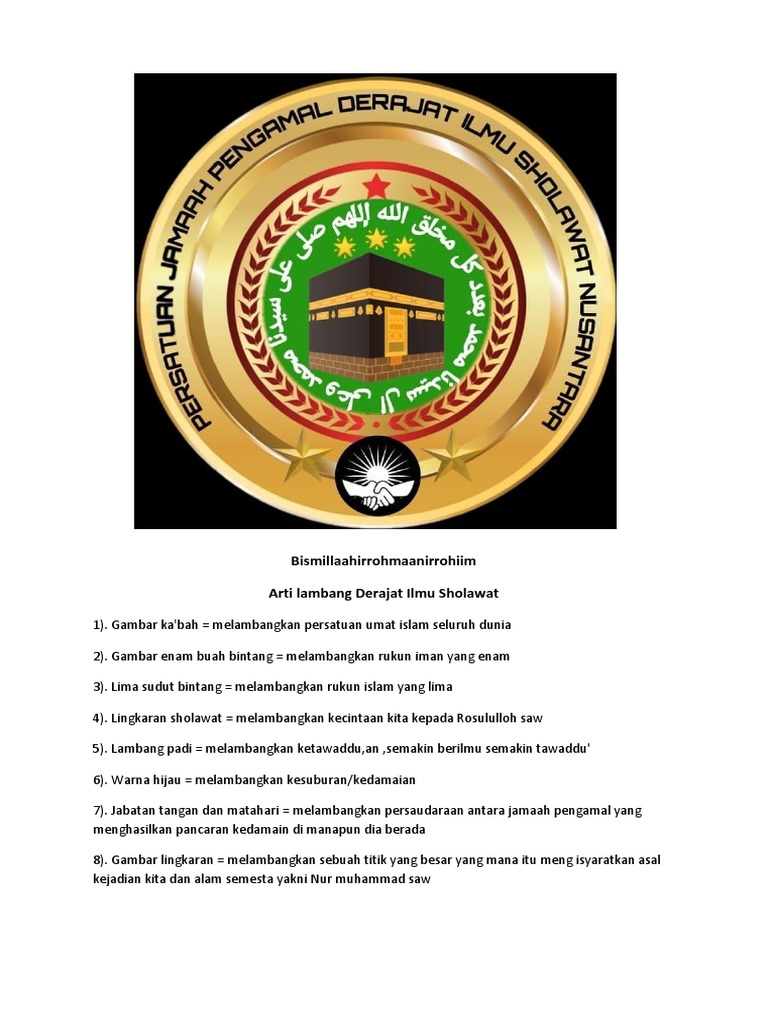 Bismillaahirrohmaanirrohiim Arti Lambang Derajat Ilmu Sholawat Pdf