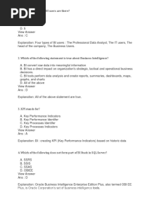 All BI MCQs Merged