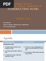 Introduction To Pig: SESSION 2016-2017