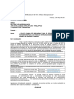 Solcita cambio de responsable para proceso de selección de participantes en actividad de intervención inmediata por bicentenario de Perú