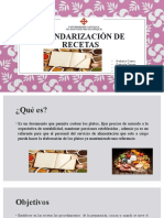 Estandarización de Recetas