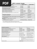 PIPFA Academic Calendar