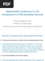 Global Health Conference 2-1-14: Introduction To PTSD Simulation Exercise