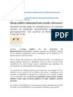 1.-Política y Su Repercusión en Las Inversiones