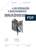 Manual de Operación y Mantenimiento Equipo RO Serie M4