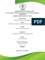 Cuadro Comparativo - Diferencias Entre Las Escuelas Psicológicas