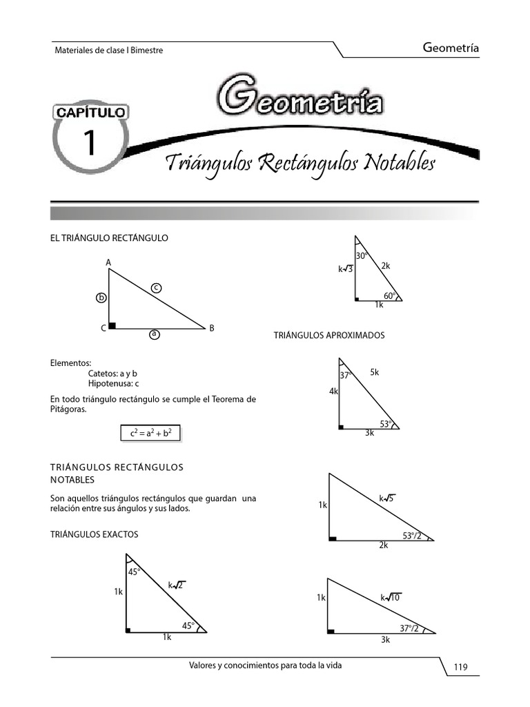 3ro Geometria (1 - 6) | PDF | Triángulo | Geometría euclidiana