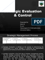 Strategic Evaluation & Control: Presented By: Nikhil B Vijayanagara Sri Krishnadevaraya University Bellary