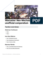 Warcaster Neo-Mechanika unofficial compendium