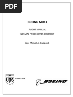 Boeing Md11: Flight Manual Normal Procedures Checklist