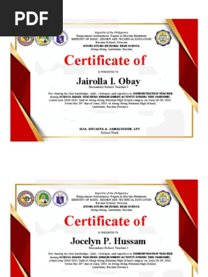 Certificate of Recognition