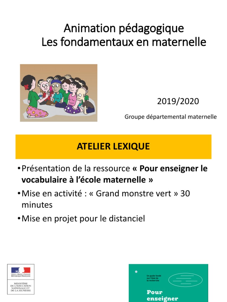 Structurer Le Vocabulaire Cycle 3 Pdf Atelier Lexique | PDF | Lexique | Acquisition du langage