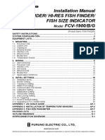 Installation Manual Fish Finder/ Hi-Res Fish Finder/ Fish Size Indicator FCV-1900/B/G