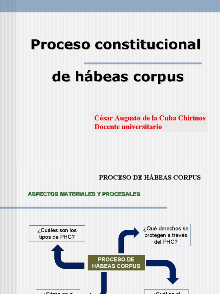 Proceso de Habeas Corpus - TEMA 10 | PDF | Habeas corpus | Política