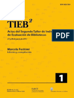 Actas Del Segundo Taller de Indicadores de Evaluación de Bibliotecas