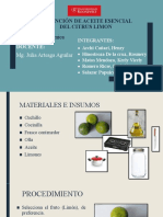 Obtención de Aceite Esencial