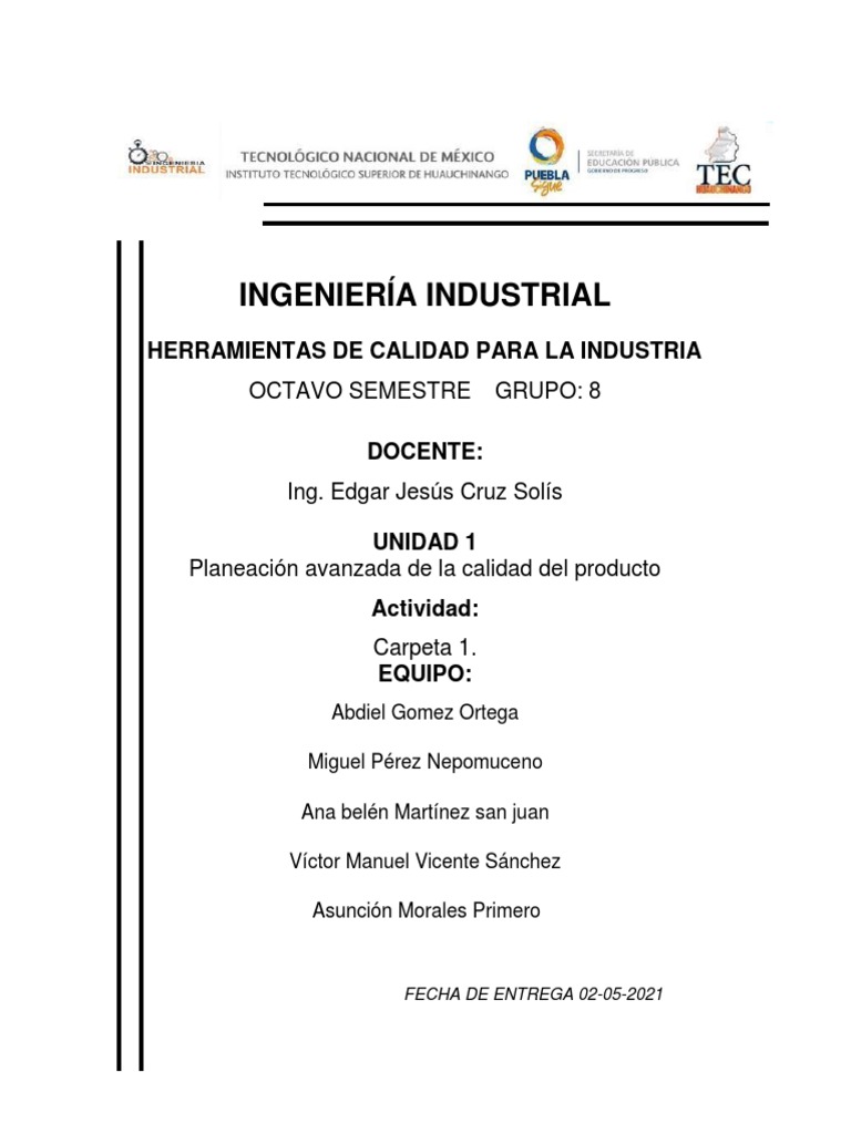 Herramientas de Calidad en Ingeniería Industrial | PDF | Diseño de ...