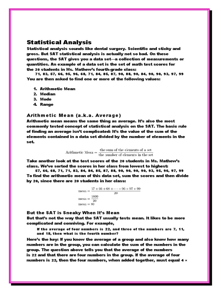 Understanding Mean and Probability | PDF | Mean | Average