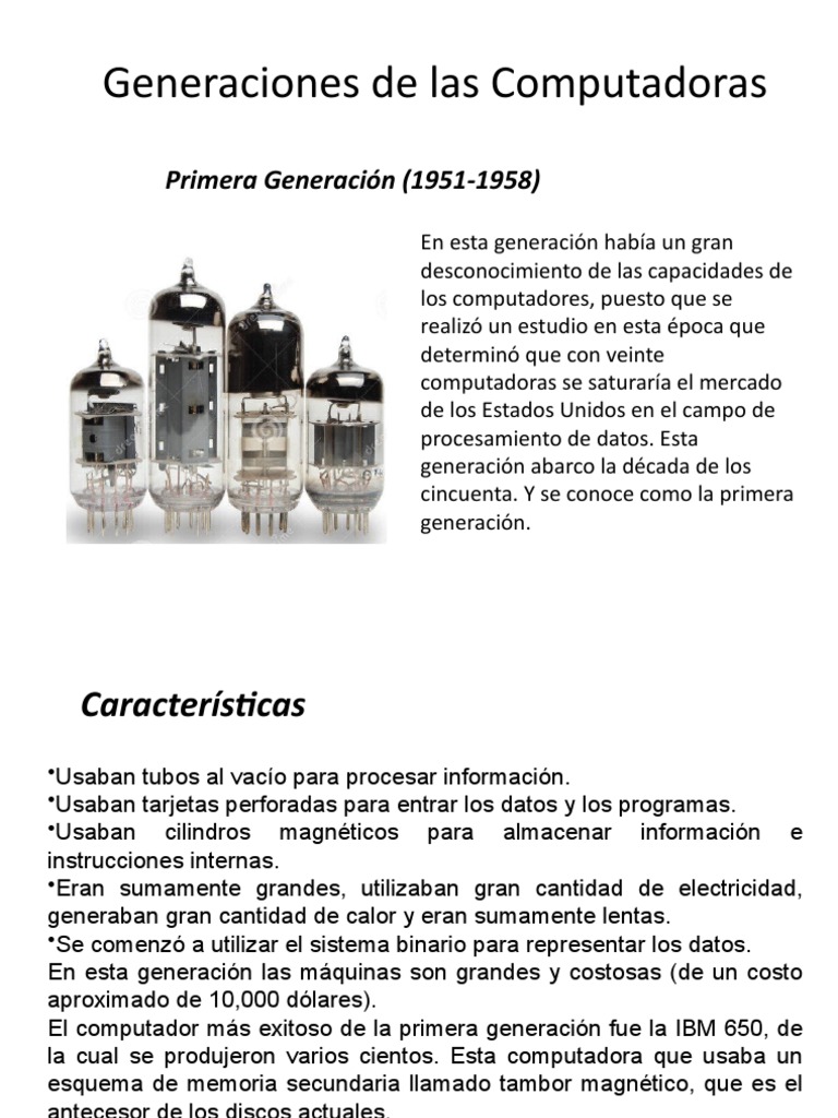 Generaciones de Las Computadoras | PDF | Computadoras personales ...