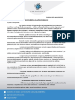 Carta Abierta Autoconvocados