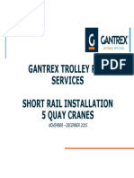 Gantrex installs short rails on 5 quay cranes