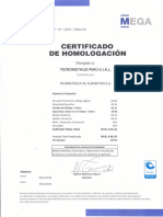 Certificado Tecnometales Perú E.I.R.L