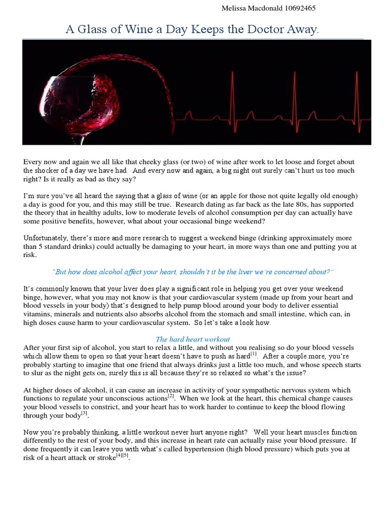 Alcohol and The CVS 2 PDF Coronary Artery Disease Heart