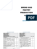 Bread and Pastry Production NC Ii: Rating Sheet