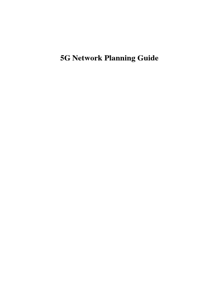 5g Radio Network Planning Guide Pdf Mimo Duplex Telecommunications