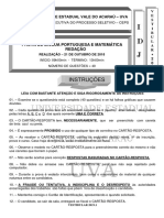 Vestibular UVA 2019.1 prova Português e Matemática