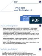 FTNS-3101 Nutritional Biochemistry-1: Rahanur Alam