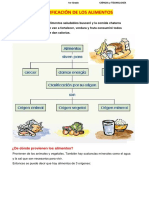 Clasificacion de Los Alimentos