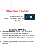 Cardiac Investigations: DR Ambakederemo T.E Consultant Physician/ Cardiologist Nduth