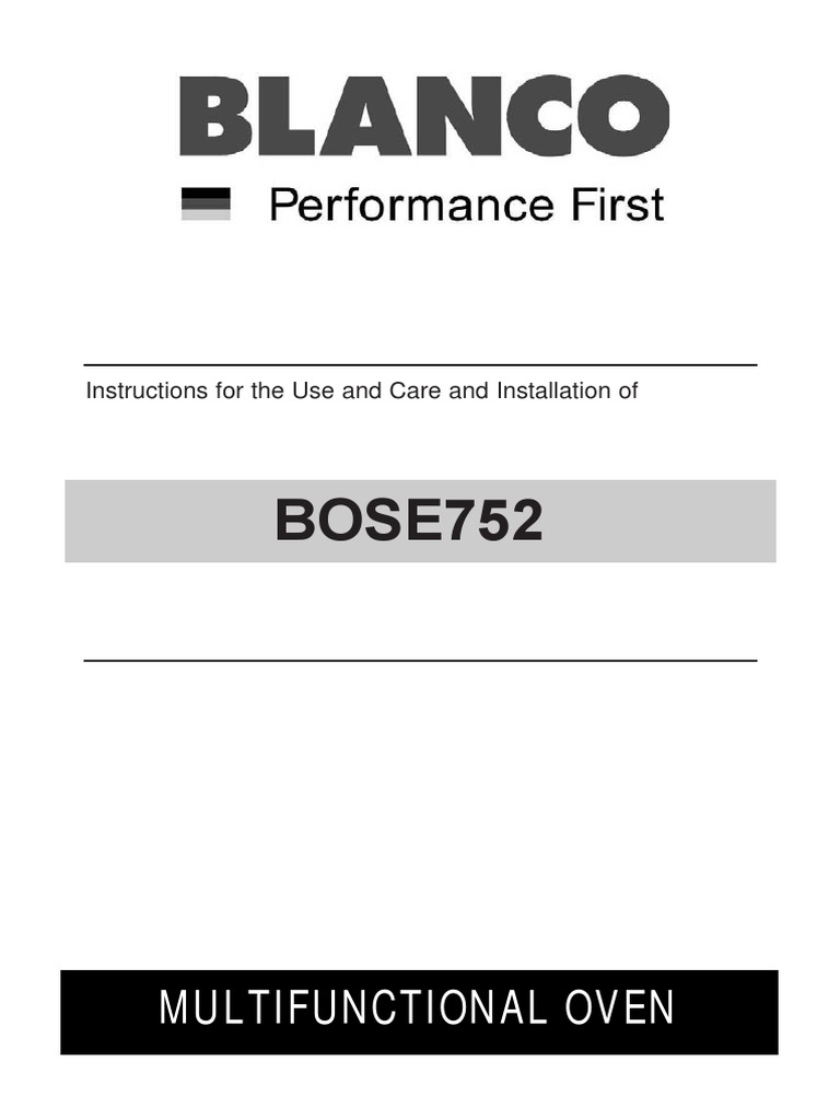 Blanco Bose752xManual PDF Mains Electricity Ac Power Plugs And Sockets