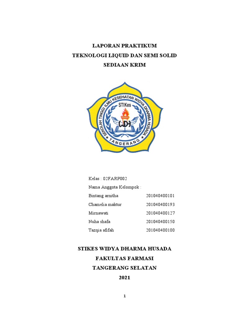 Laporan Praktikum Semi Solid Sediaan Krim | PDF