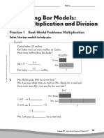 Using Bar Models: Multiplication and Division: Practice 1 Real-World Problems: Multiplication