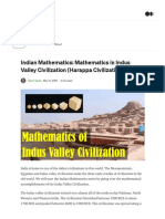 Indian Mathematics - Mathematics in Indus Valley Civilization (Harappa Civilization) - by Rahul Yadav - Medium