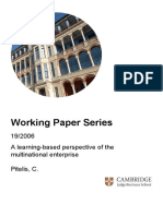Working Paper Series: 19/2006 A Learning-Based Perspective of The Multinational Enterprise Pitelis, C